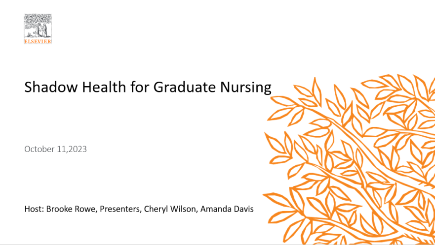 Webinar: Shadow Health for Graduate Nursing
