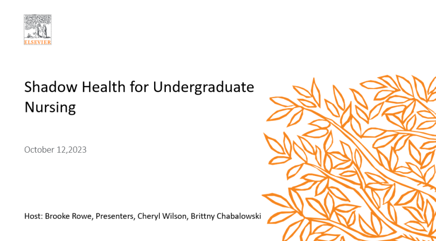 Webinar: Shadow Health for Undergraduate Nursing