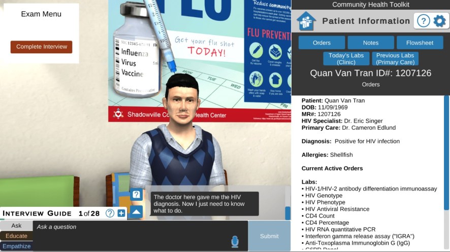 HIV and Contact Tracing: Impact of a Virtual Patient Simulation Activity